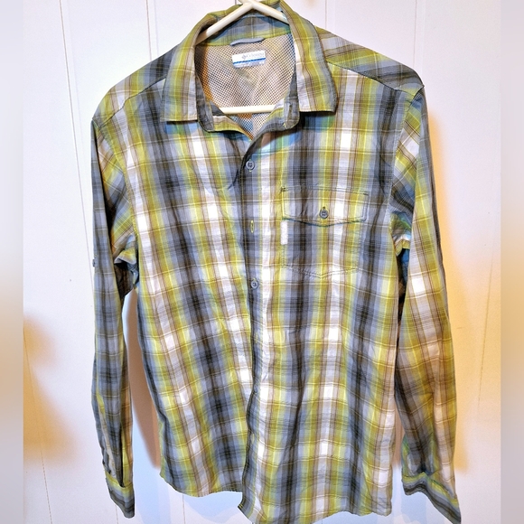 Columbia Other - Columbia Green and Yellow Plaid Button Down Shirt Size M Very Good Condition